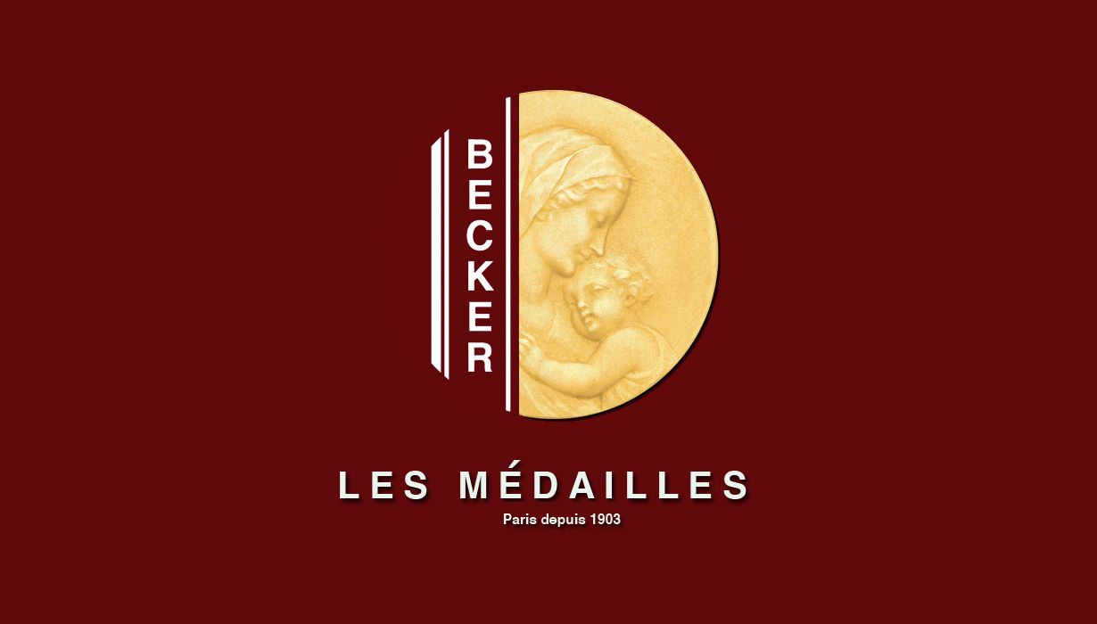Medailles or 375 et 750 Becker